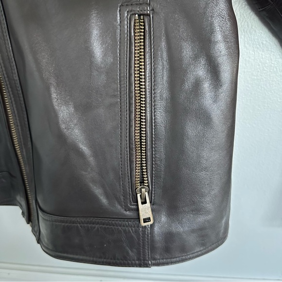 Wilson’s Leather Sean Vintage Leather Jacket Brown Large - Picture 3 of 12